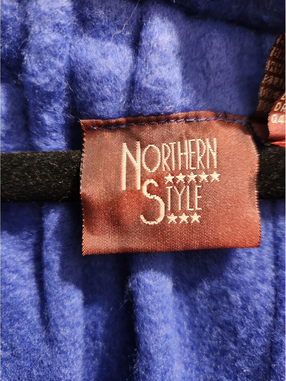 Northern Style Women's Blue Fleece Polyester Robe Collared Button Front One Size - Picture 2 of 7